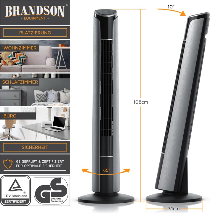 Produktbild Brandson Turmventilator (52 dB)