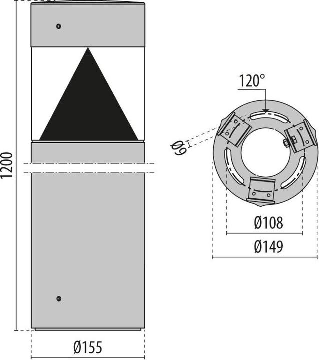 Produktbild Spittler PiL LED-Pollerleuchte (1290 lm, IP66)