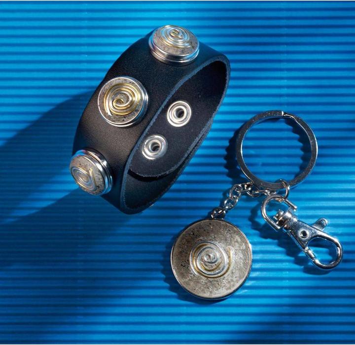 Immagine prodotto Glorex Portachiavi bifacciale rotondo argento Ø32mm