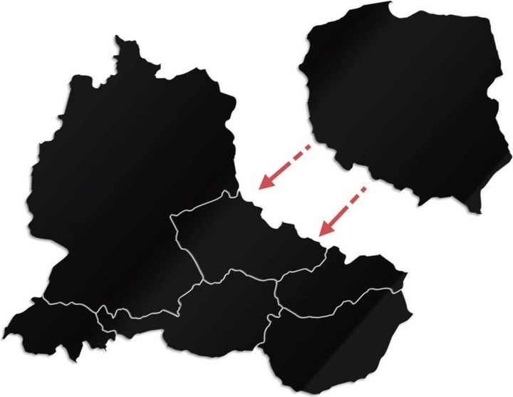 Immagine prodotto Trenddeko Mappa Europa Centrale (69 x 57 cm)
