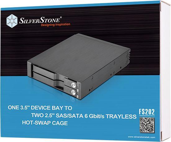 Immagine prodotto Silverstone FS202 - Contenitore per unità di archiviazione - 2,5" (6,4 cm)