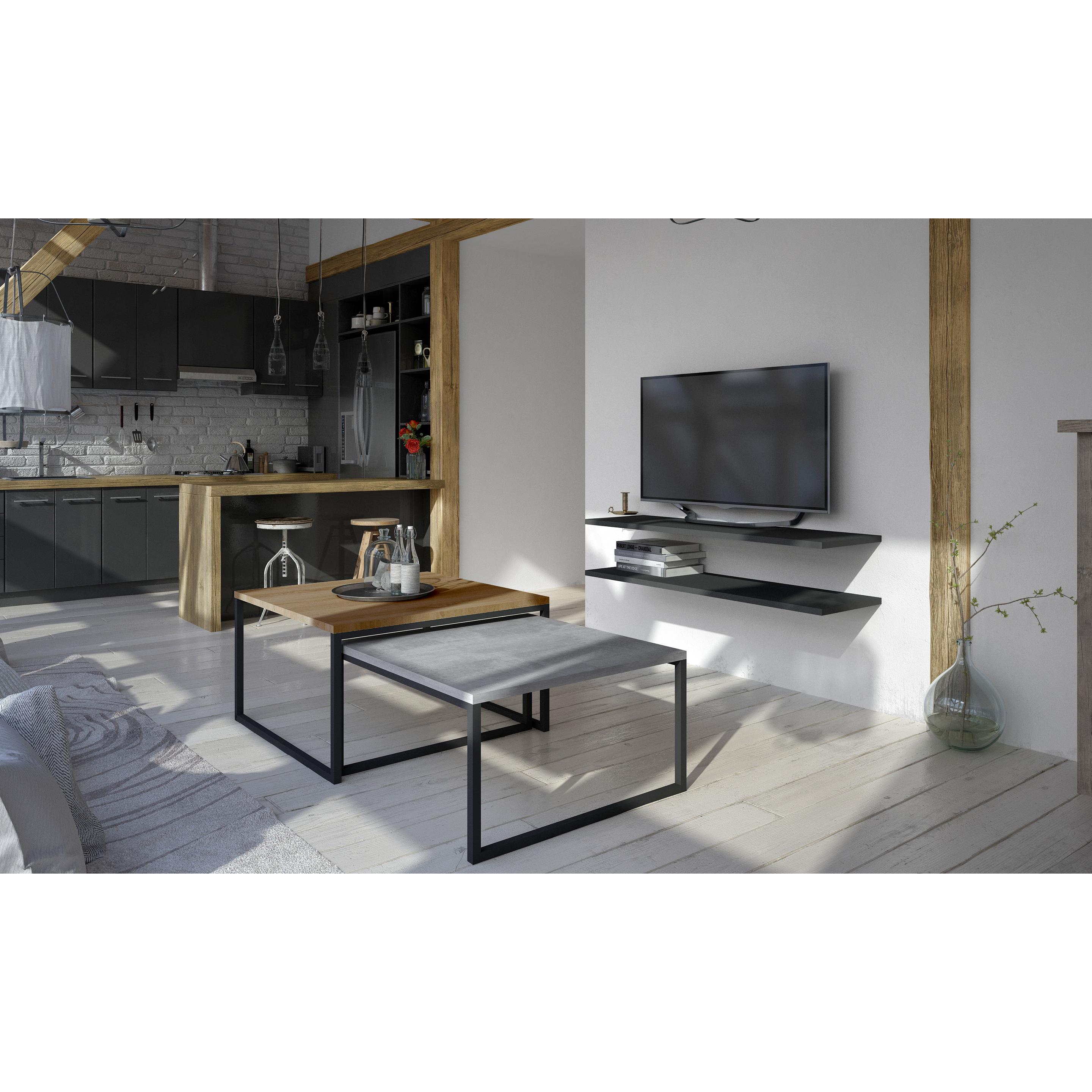 ELTAP, Couchtisch + Beistelltisch, Nevio (69 x 39 x 39 cm)