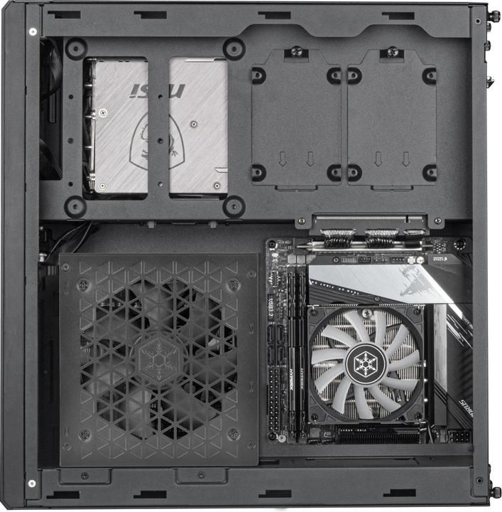 Produktbild Silverstone SST-ML12B Milo Slim HTPC Slim & compact Mini-ITX Computer Case (Mini-ITX)