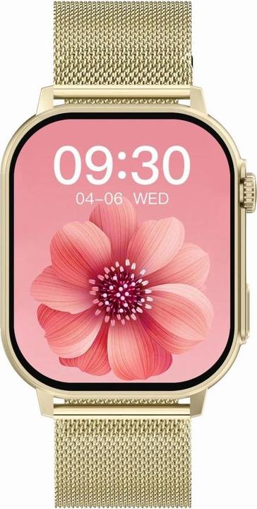 Image du produit Gravity Damen-Smartwatch GT15-11 Marineblaues Silikonarmband + goldenes Armband (46 mm)