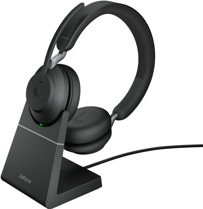 Actual product image Jabra Headset Evolve2 65 Duo UC Black, USB-A, charging cradle (Wireless, USB-A)