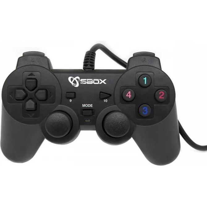 Sbox GP-2009 Gamepad (PC, PS2), Gaming Controller, Schwarz