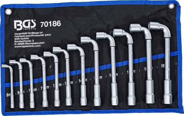 Image du produit BGS Jeu de clés pour tête de pipe (10 mm, 11 mm, 12 mm, 13 mm, 14 mm, 15 mm, 16 mm, 17 mm, 18 mm, 19 mm, 8 mm, 9 mm)