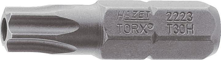 HAZET Embout-tournevis (bit) 2223-T8H ∙ Hexagone massif 6,3 (1/4 pouce) ∙ Profil TORX tamper rés… (Six pans creux TX)