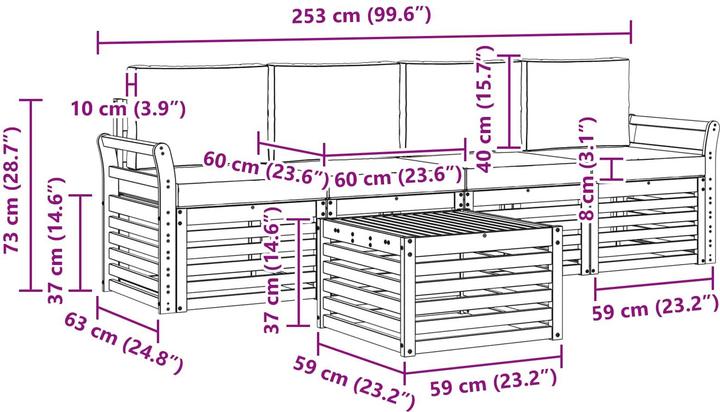 Produktbild vidaXL Outdoor-Sofa