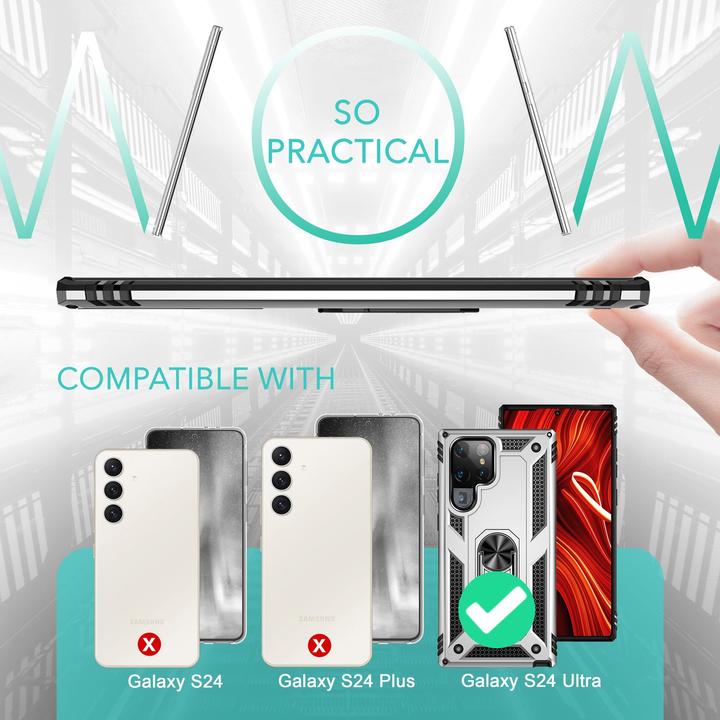 Produktbild Nalia Stossfeste Military-Style Ring Hülle (Samsung Galaxy S24 Ultra)