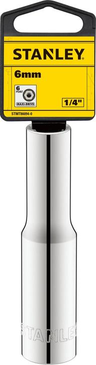 Actual product image Stanley 1/4 hexagon narrow socket 6 mm (6 mm)