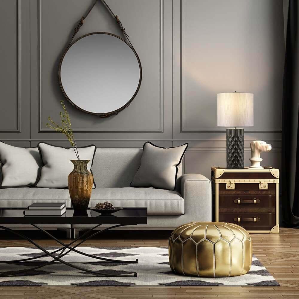 Thumbnail - Elstead Lighting, Tischlampe, Barbican Tischleuchte E27 Graphit Stahl (E27)