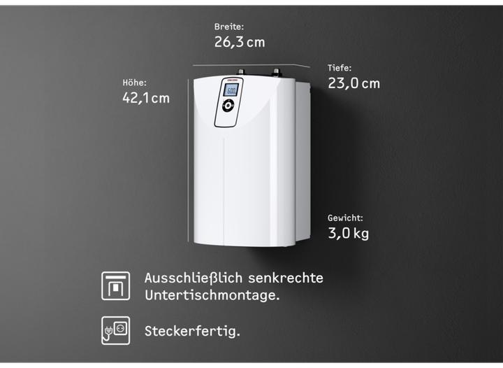 Actual product image Stiebel Eltron Unpressurised small storage tank SNE 5 t ECO with plug, LCD, ECO functions, temperature selection