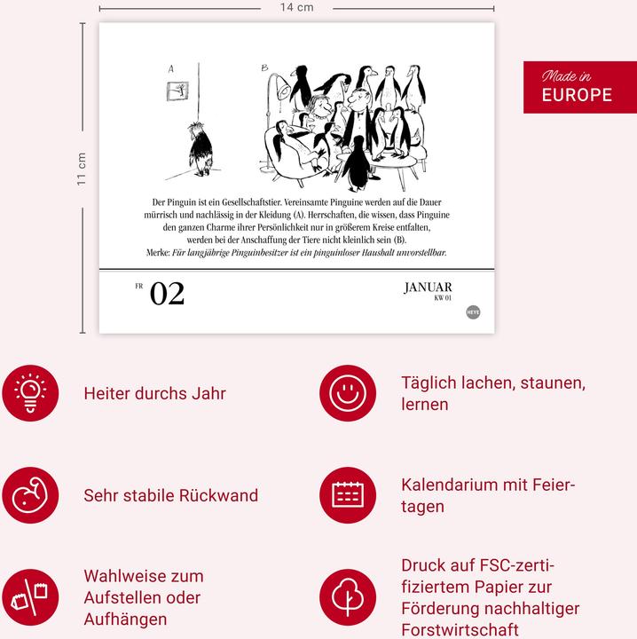 Produktbild Loriot Tagesabreisskalender 2026 (14 x 11 cm)