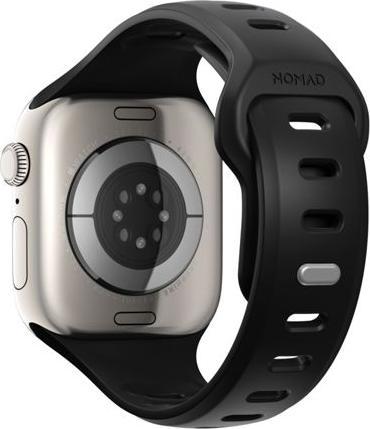 Actual product image Nomad Tempo Band 42mm Black (18 mm, compression moulded, PFAS-free FKM fluoroelastomer)
