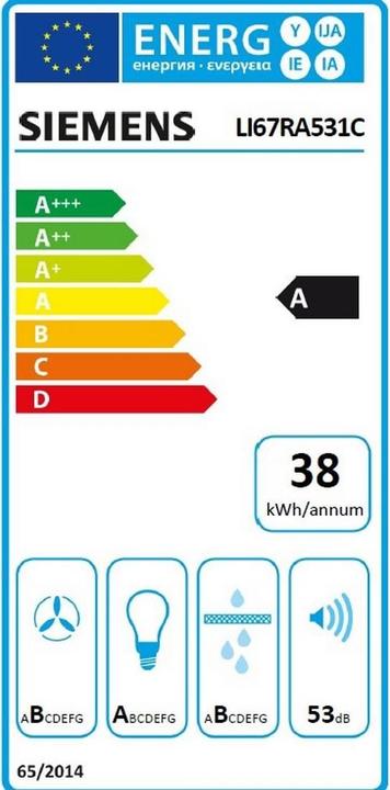 Energie-Label Siemens LI67RA531C (Deckenlüfter)