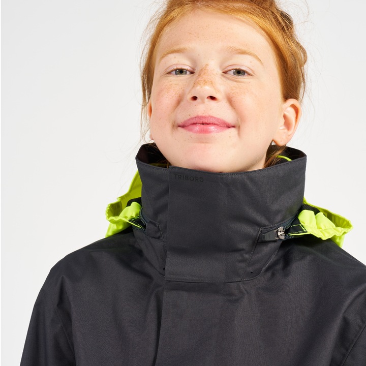 Immagine prodotto Tribord Giacca da pioggia giacca da vela bambini impermeabile e antivento - Sailing 300 grigio scuro (14, 15, 16)