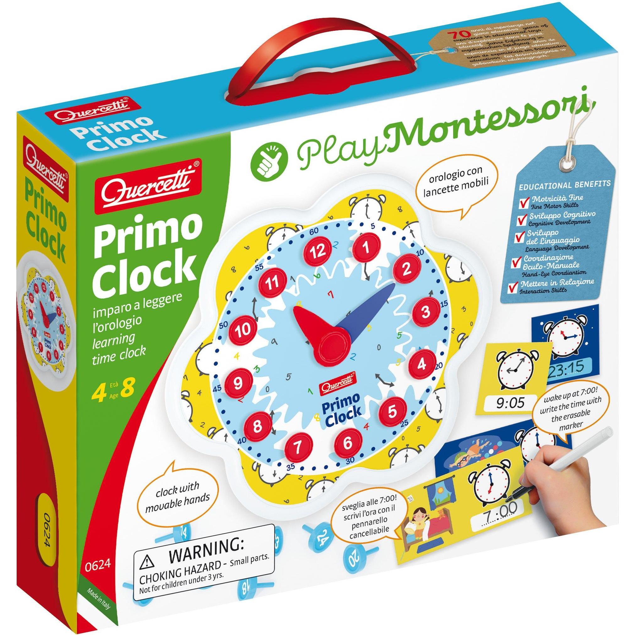 Quercetti Meine erste Montessori Spielzeuguhr