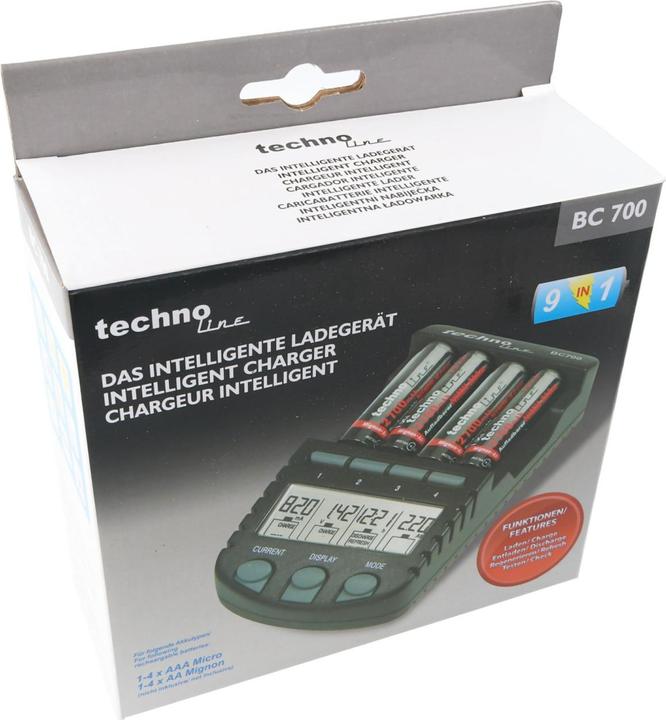 Produktbild AccuCell Schnell-Ladegerät mit Entladefunktion und LCD-Display (1 Stk., AAA, AA, 3000 mAh, Ladegerät ohne Akku)