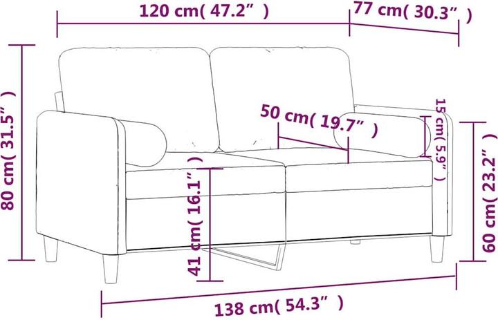 Produktbild vidaXL Amor (2-Sitzer)