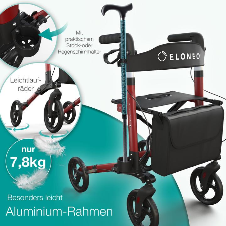 Produktbild Aktivshop Leichtgewichtrollator »Move«, Rot