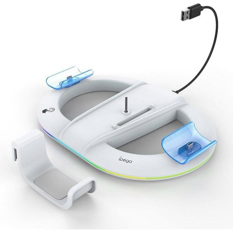 - iPega P5S045 Vertical Charging Stand with RGB for PS5/PS5 Slim White (PS5), Gaming Controller Zubehör