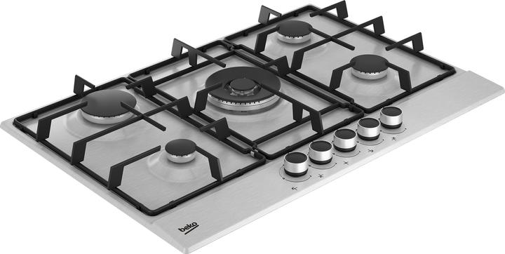Actual product image Beko HIAW75223SXE Hob Stainless steel Built-in 75 cm Gas 5 Cooker(s)