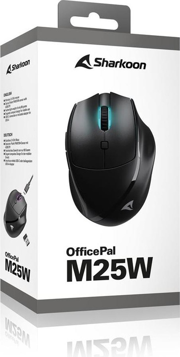 Produktbild Sharkoon OfficePal M25W Black (Kabellos, Kabelgebunden)