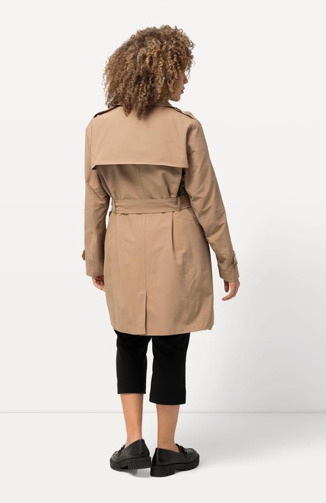 Image du produit Ulla Popken Trench-coat à coupe évasée, col chemise et ceinture nouée (42, 44)