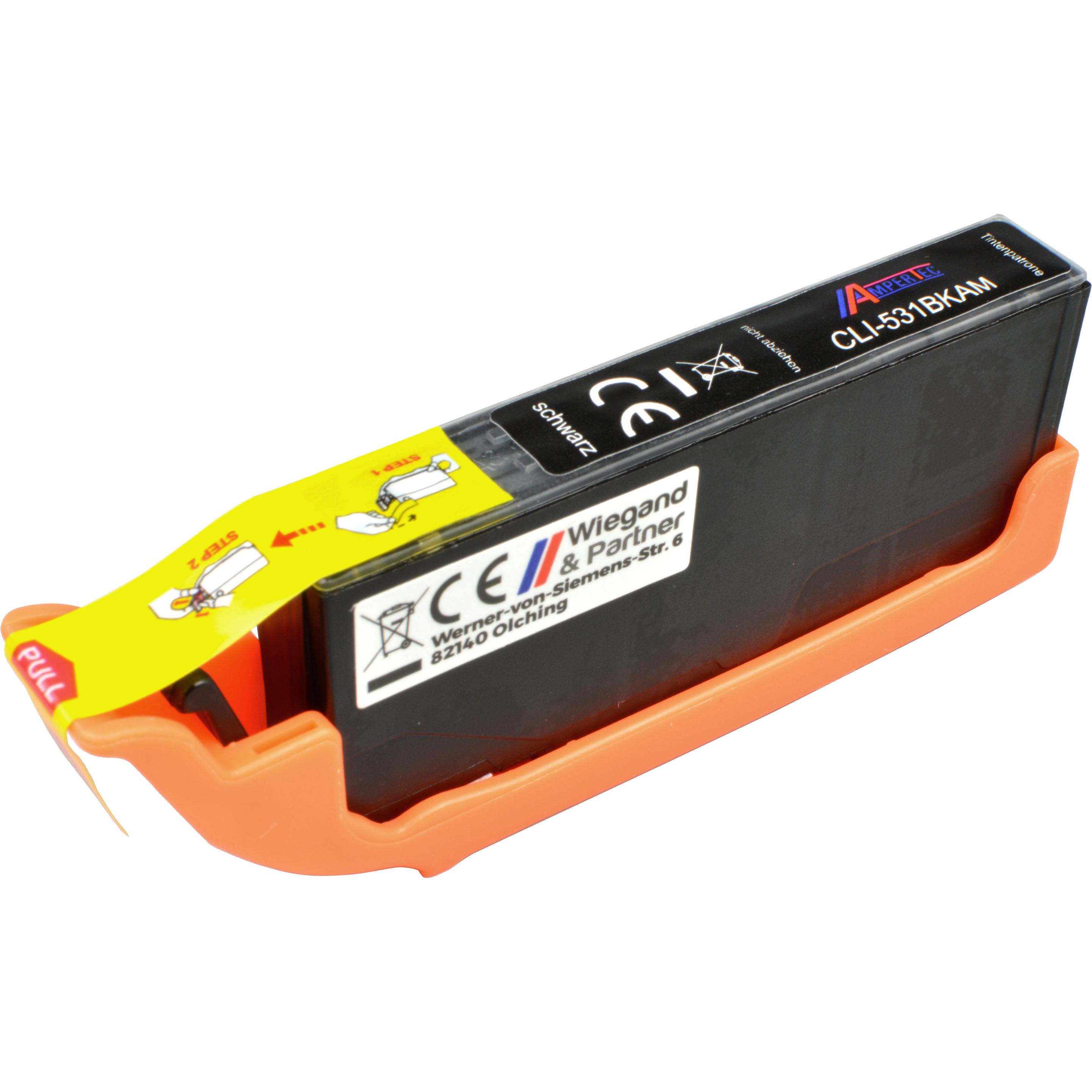 Ampertec, Druckerpatrone, Tinte ersetzt Canon CLI-531BK schwarz (BK)