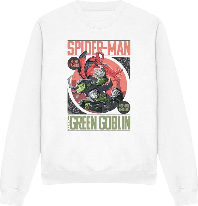 Actual product image Spiderman Unisex Adult Vs Green Goblin Sweatshirt (S)