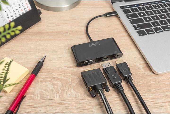 Produktbild Digitus USB Typ-C zu (HDMI, DP, VGA, 8.80 cm)