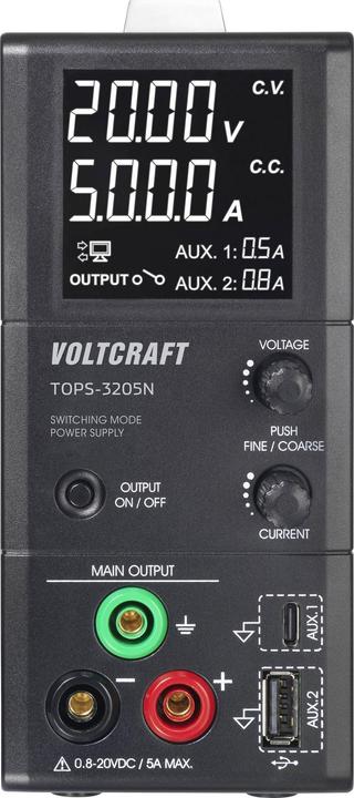 Immagine prodotto Voltcraft TOPS-3205N Labornetzgerät, einstellbar 0.8 - 20 V/DC 0.1 - 5 A 100 W