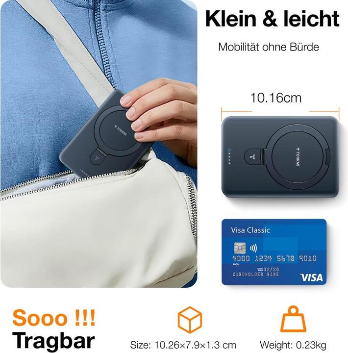 Actual product image Torras Ostand Wireless Charging Powerbank 10000 mAh Qi 2.0 (10000 mAh, 20 W, 38.70 Wh)