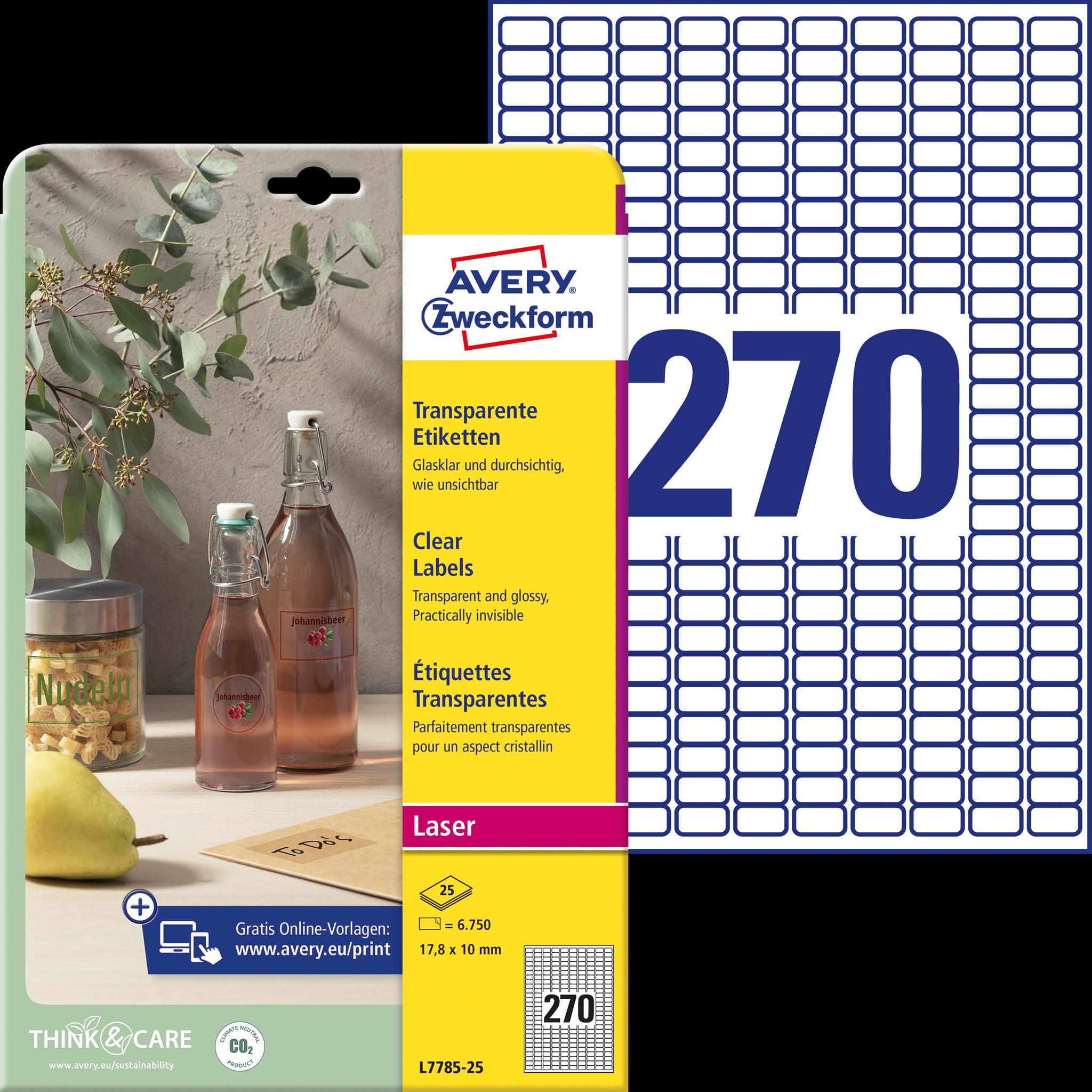 Thumbnail - Avery, Etiketten, Transparente Etiketten