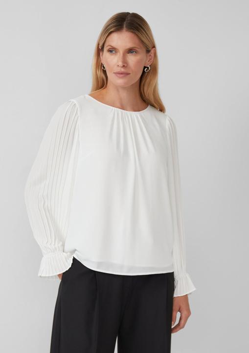 Immagine prodotto s.Oliver Bluse Festliche Bluse: Regular Fit mit U-Boot-Ausschnitt & Volantärmeln (44)