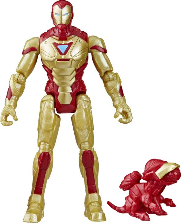 Image du produit Hasbro Mech Strike Mechasaurs Iron Man, figurine de 10 cm avec accessoire d'armement