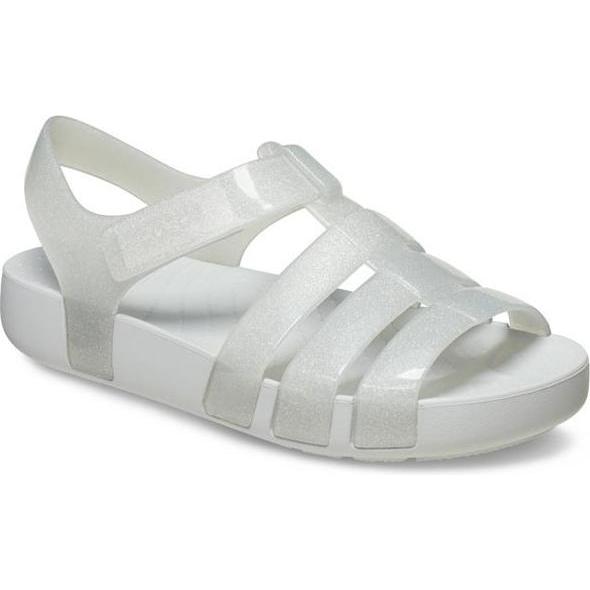 Crocs, Mädchen, Sandalen, K's Isabella Glitter Sandal, Grau, (32)