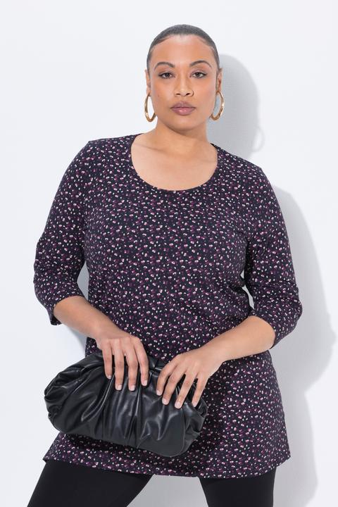 Actual product image Ulla Popken Calico Floral Print Empire Knit Tunic (42, 44)