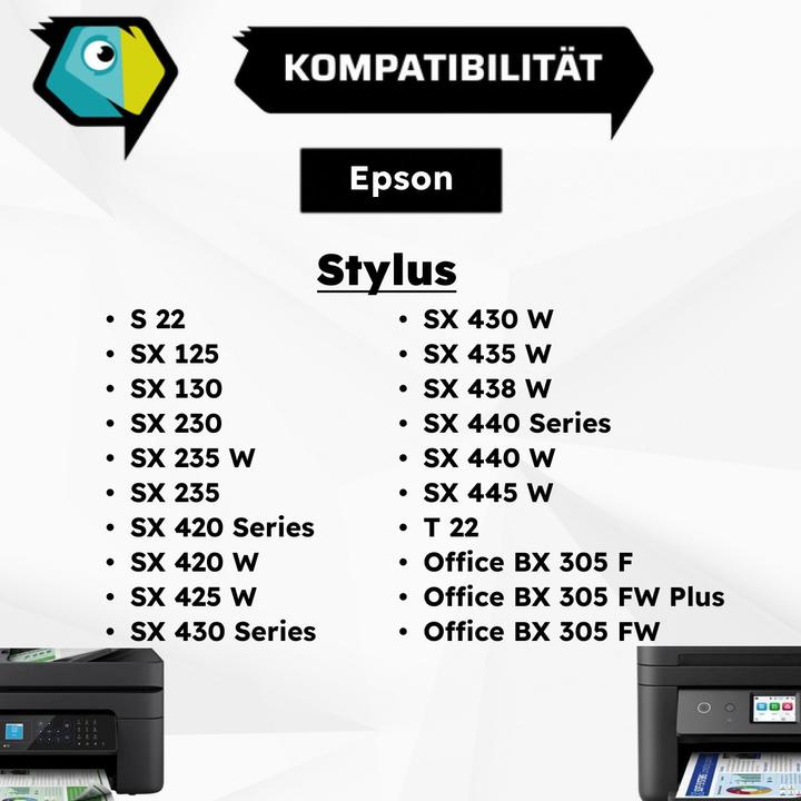 Actual product image Inkadoo Ink Cartridges compatible with Epson C13T12824011 / T1282 Ink Cartridge, cyan Cyan (C)