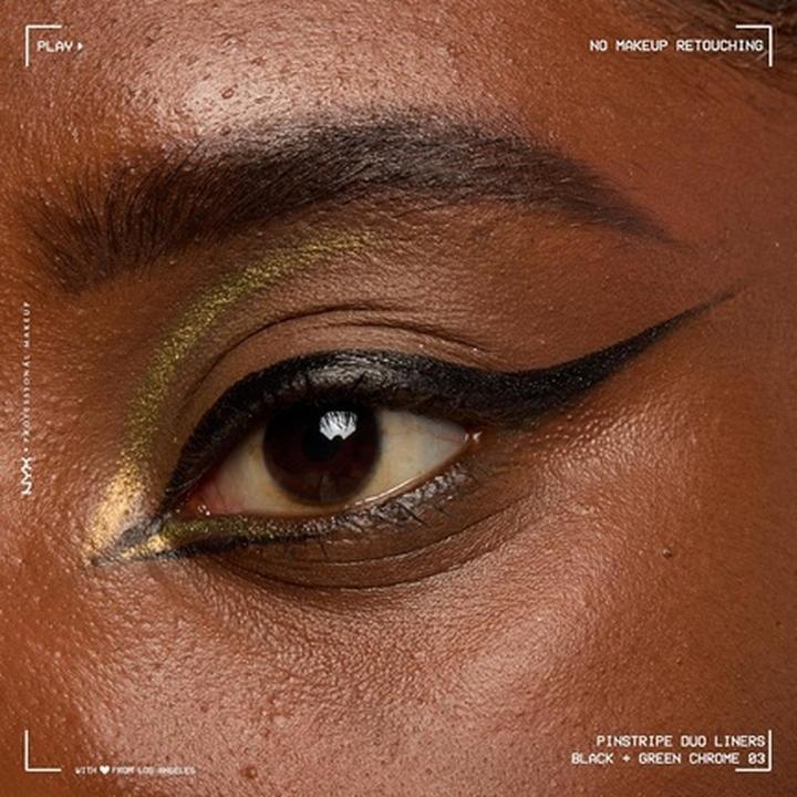 Actual product image NYX Professional Make-Up Nyx Professional Makeup Beetlejuice Pinstripe Duo Eye Liner Dual-Ended Black