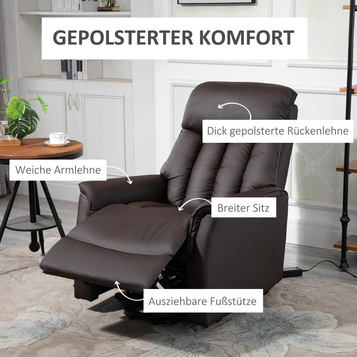 Image du produit Homcom Fauteuil de télévision avec fonction d'élévation
