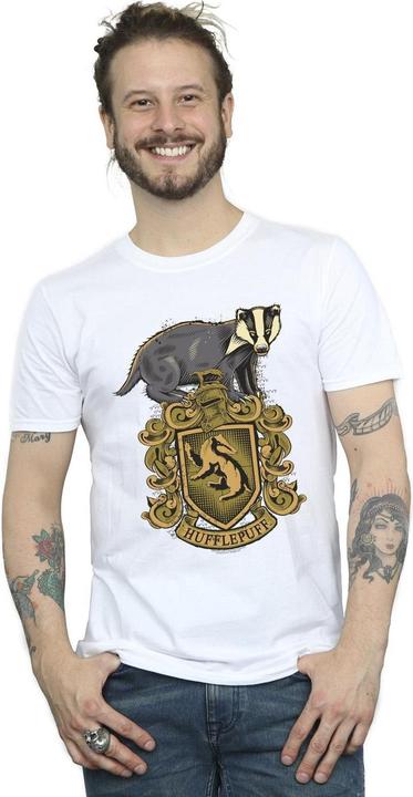 Actual product image Mens Hufflepuff Sketch Crest T-Shirt (4XL)