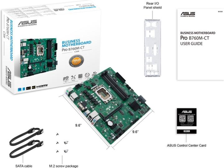 Produktbild ASUS Pro B760M-CT-CSM Mainboard Sockel 1700 (LGA 1700, Intel B760, mATX)