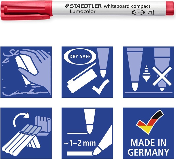 Produktbild Staedtler Lumocolor whiteboard compact 341 (Multi Colour, 2 mm, 4 x)