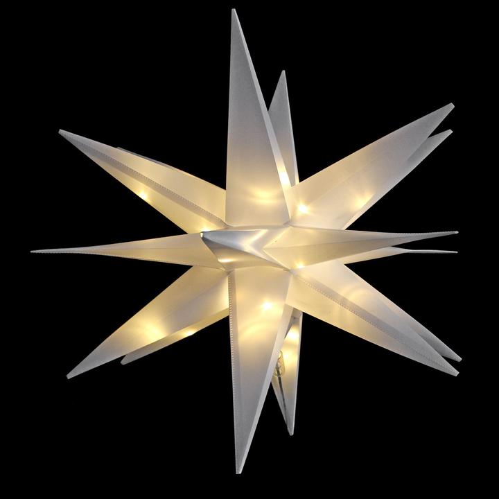 Produktbild Mojawo 3D LED Stern mit Erdspiess Weihnachtsstern IP44 Weiss DIA 57cm H115cm