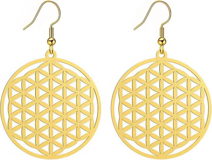 Produktbild Perlstein Blume des Lebens Ohrringe (Metall)
