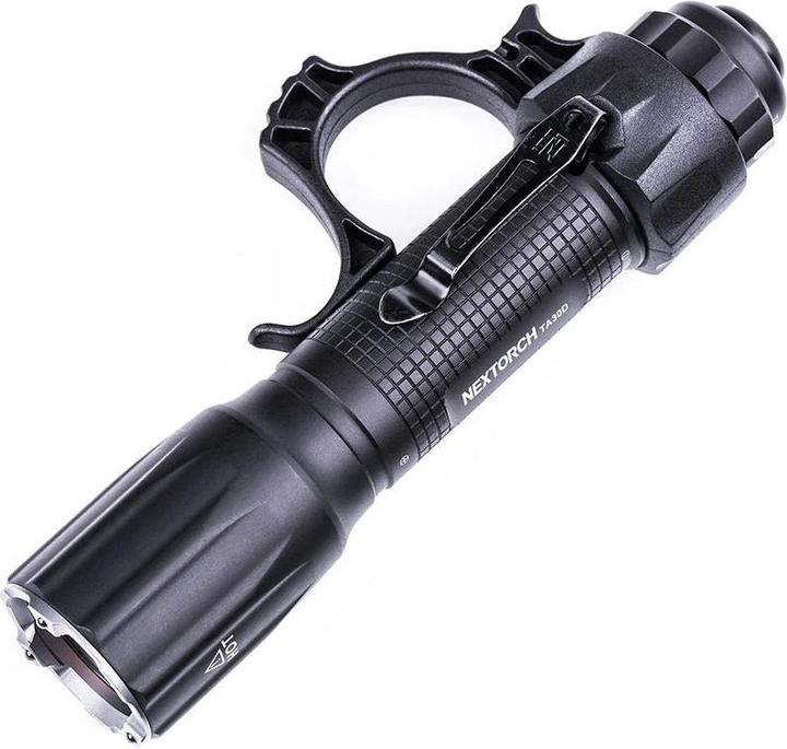 Nextorch Tactical LED-Taschenlampe TA30D mit Führungshilfe, 2'200 Lumen (inkl. Akku und FR-1 Ring) (13.70 cm, 2200 lm)