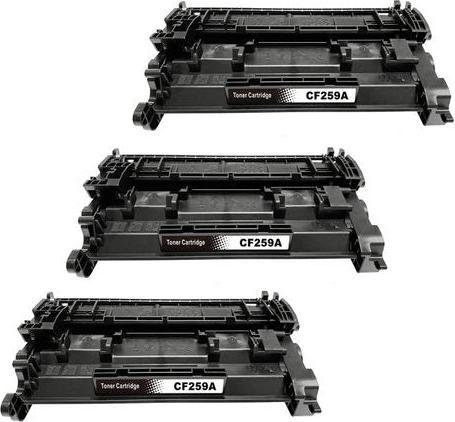 Actual product image Hermex Compatible HP 59A CF259A Toner black (with chip) Set of 3 (FC)