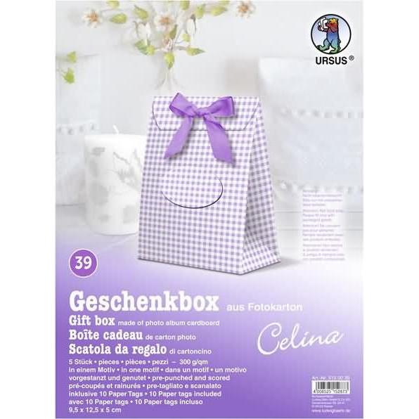 Thumbnail - Ursus, Geschenkverpackung, Geschenkbox Celina 9,5x12,5x5cm VE=5 Stück Motiv: 39 (Geschenkbox, 5 x)